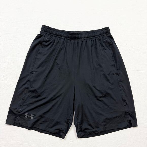Under Armour Heatgear Athletic Shorts Black, Size Medium - Picture 1 of 6